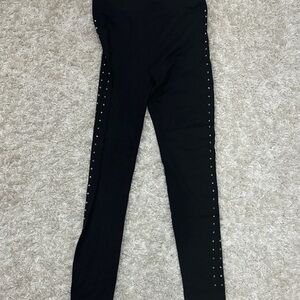 Forever 21 Black Studded Leggings